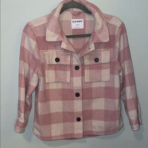 Old Navy Girl’s Pink Checkered Shacket